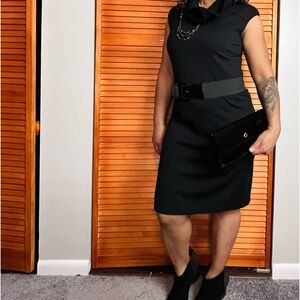 Spence Cowl Neck Sleeveless Black Dresz